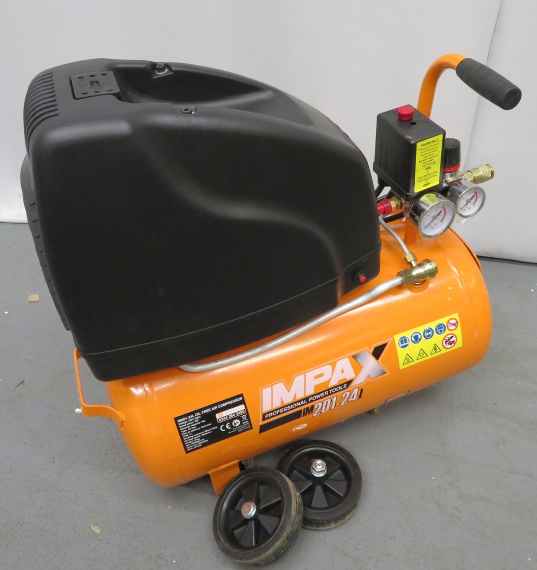 Impax 24 Litre Electrical Air Compressor. Model: IM201-24L. Oil Free. 230v. - Image 2 of 11