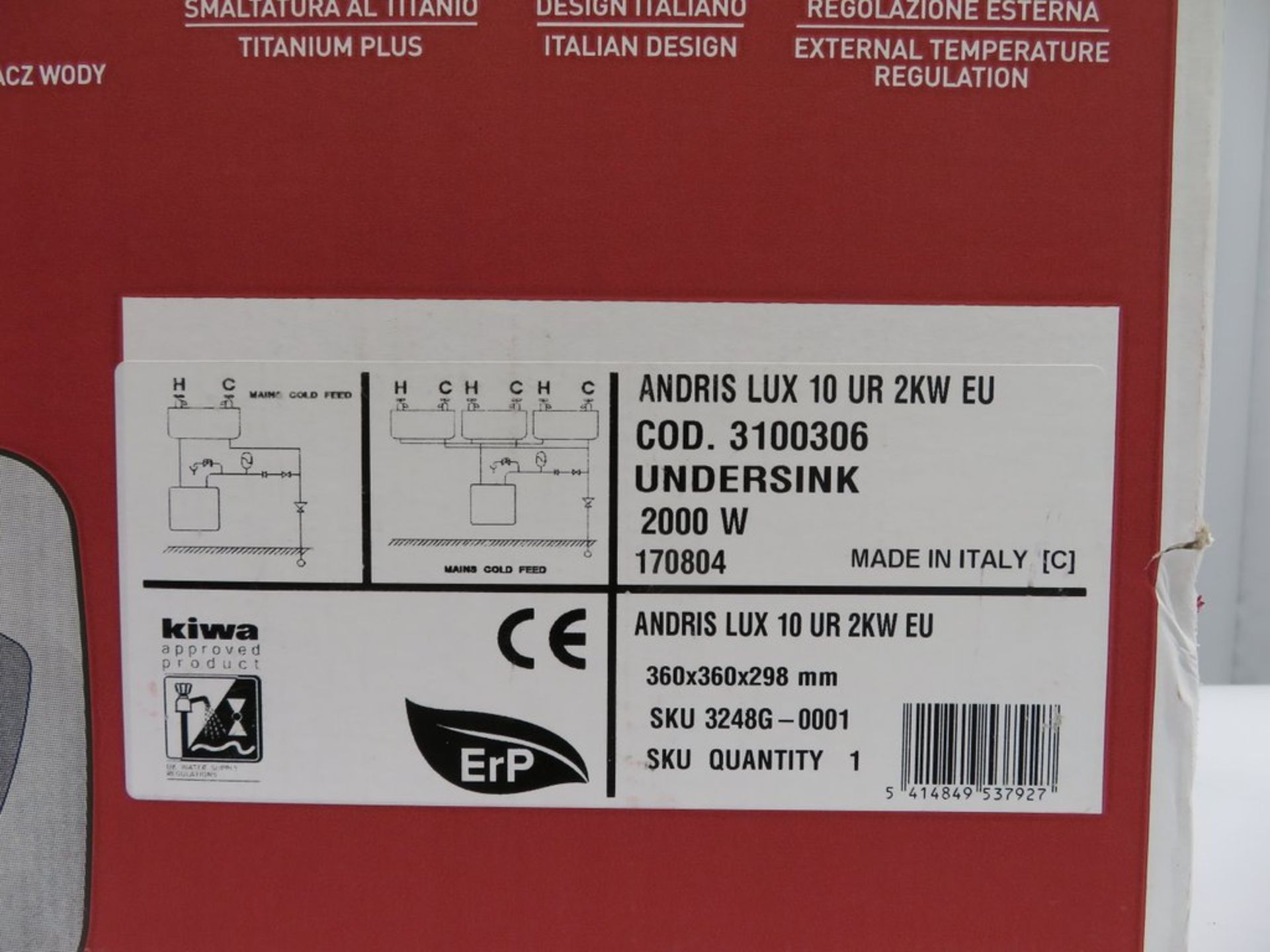 Ariston Electric Water Heater. Model: Andris 10 Lux. - Image 9 of 9