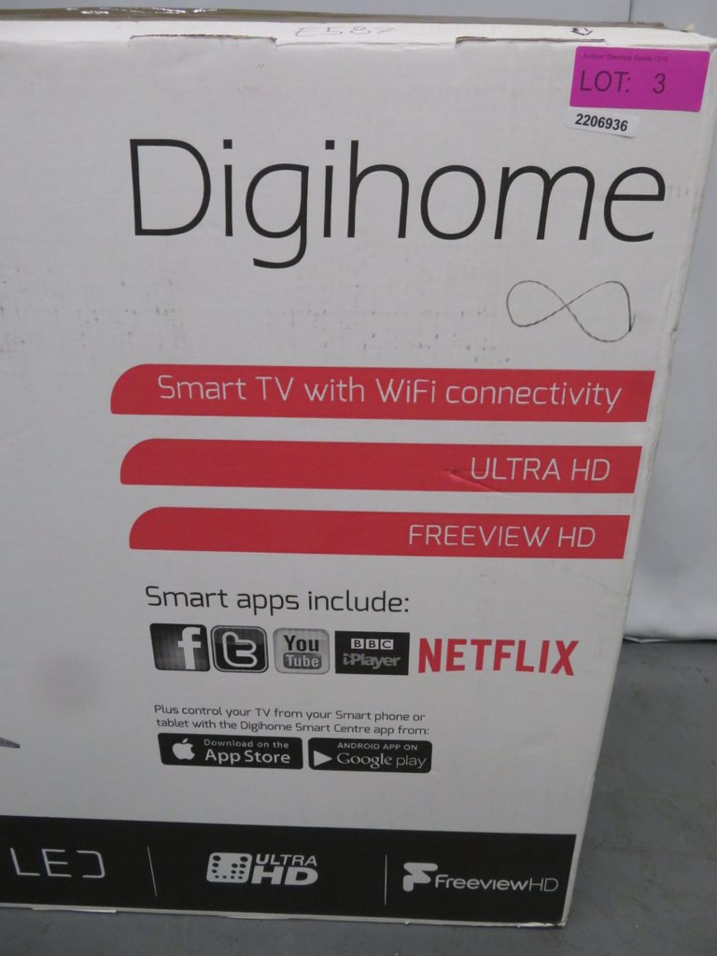 Digihome 55" Ultra HD LED Smart Television. Model: 55304UHDSM. - Bild 16 aus 17