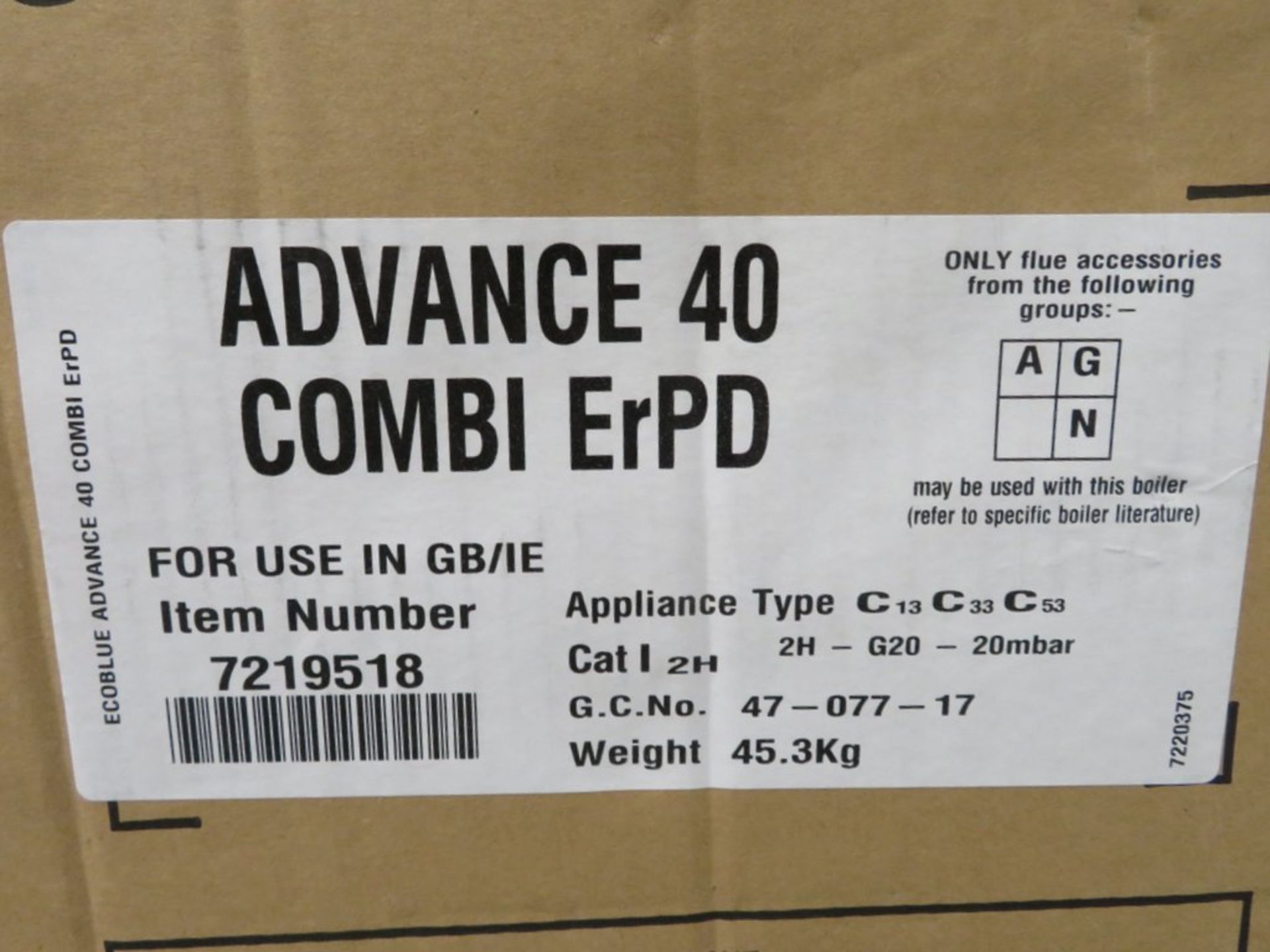 Baxi 40kw Eco Blue Advance Wall Mounted High Efficiency Boiler. Model: Advance 40 Combi. - Bild 14 aus 19