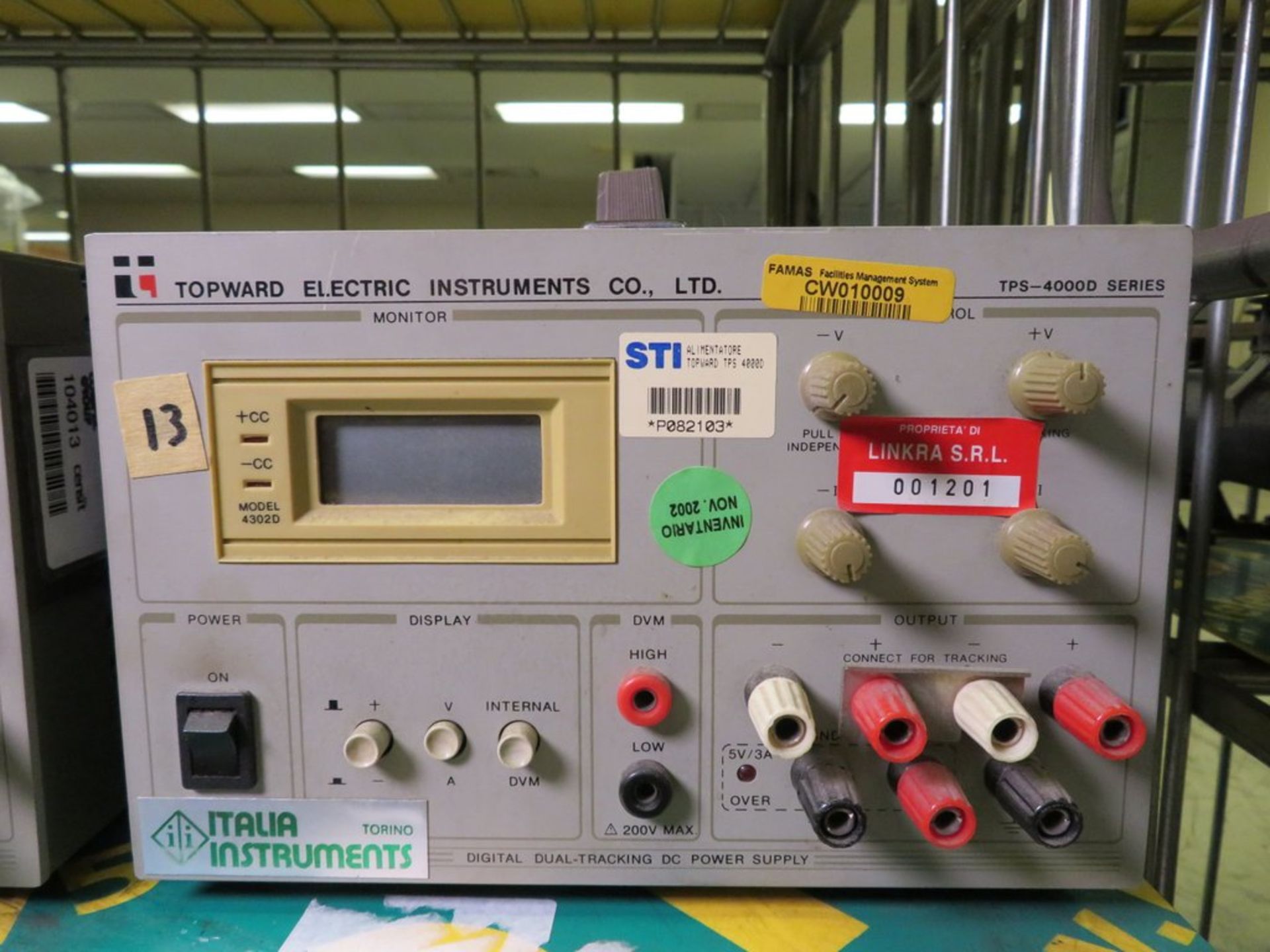 Topward Electric Instruments 4000D Series Digital Dual-Tracking DC Power Supply - Image 3 of 3