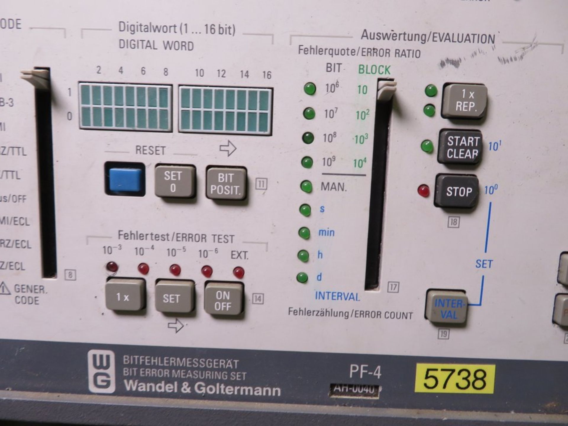 Wandel & Goltermann Bit Error Measuring Set PF-4 - Image 3 of 3