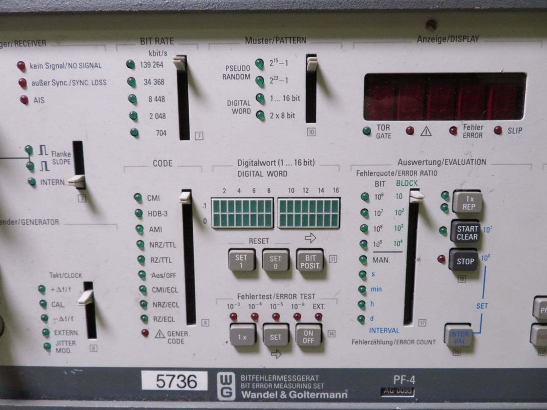 Wandel & Goltermann Bit Error Measuring Set PF-4 - Image 3 of 3