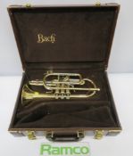 Bach Stradivarius 184 Cornet Complete With Case.