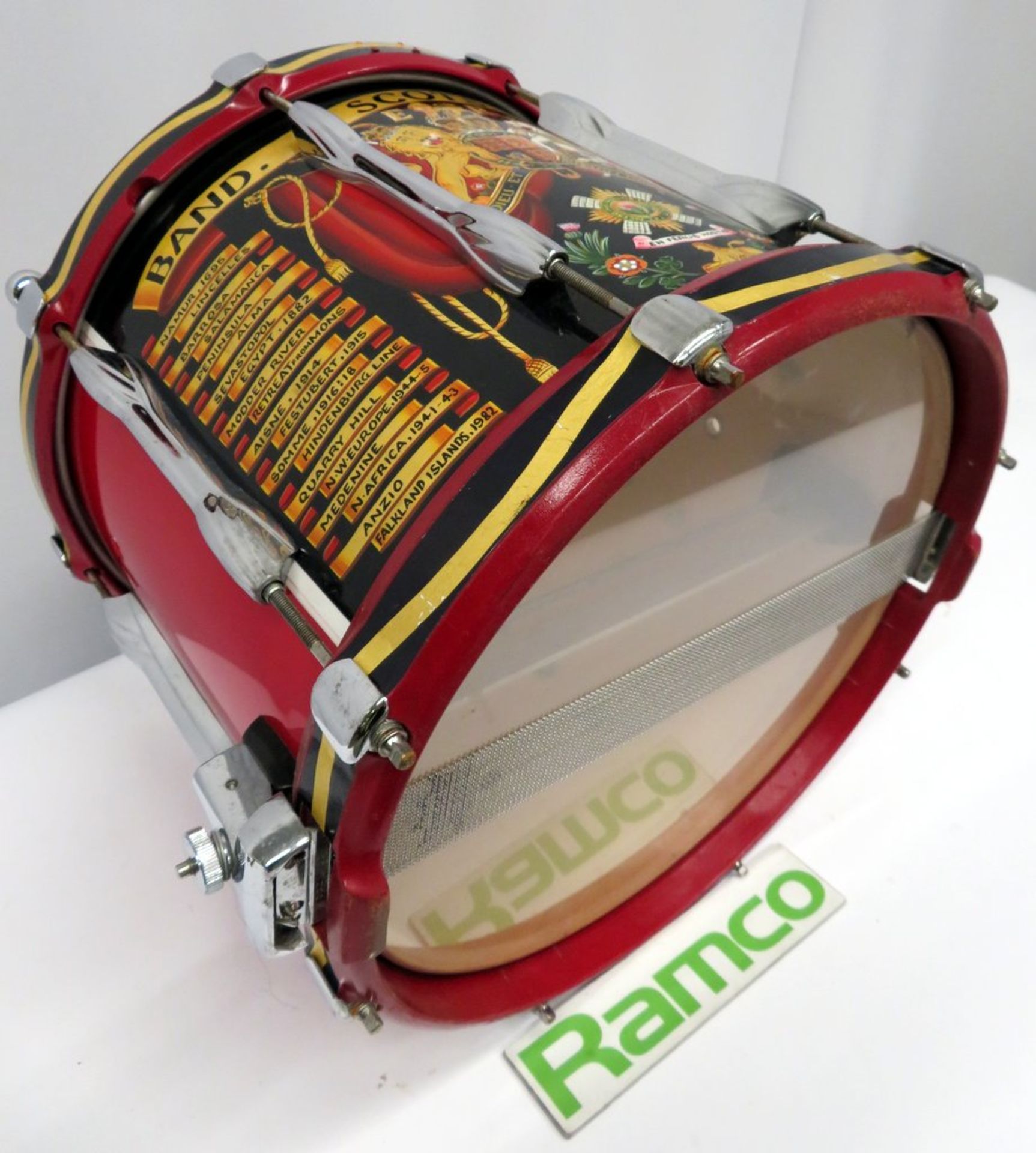 Scots Guards Premier Side Marching Snare Drum. - Image 10 of 10