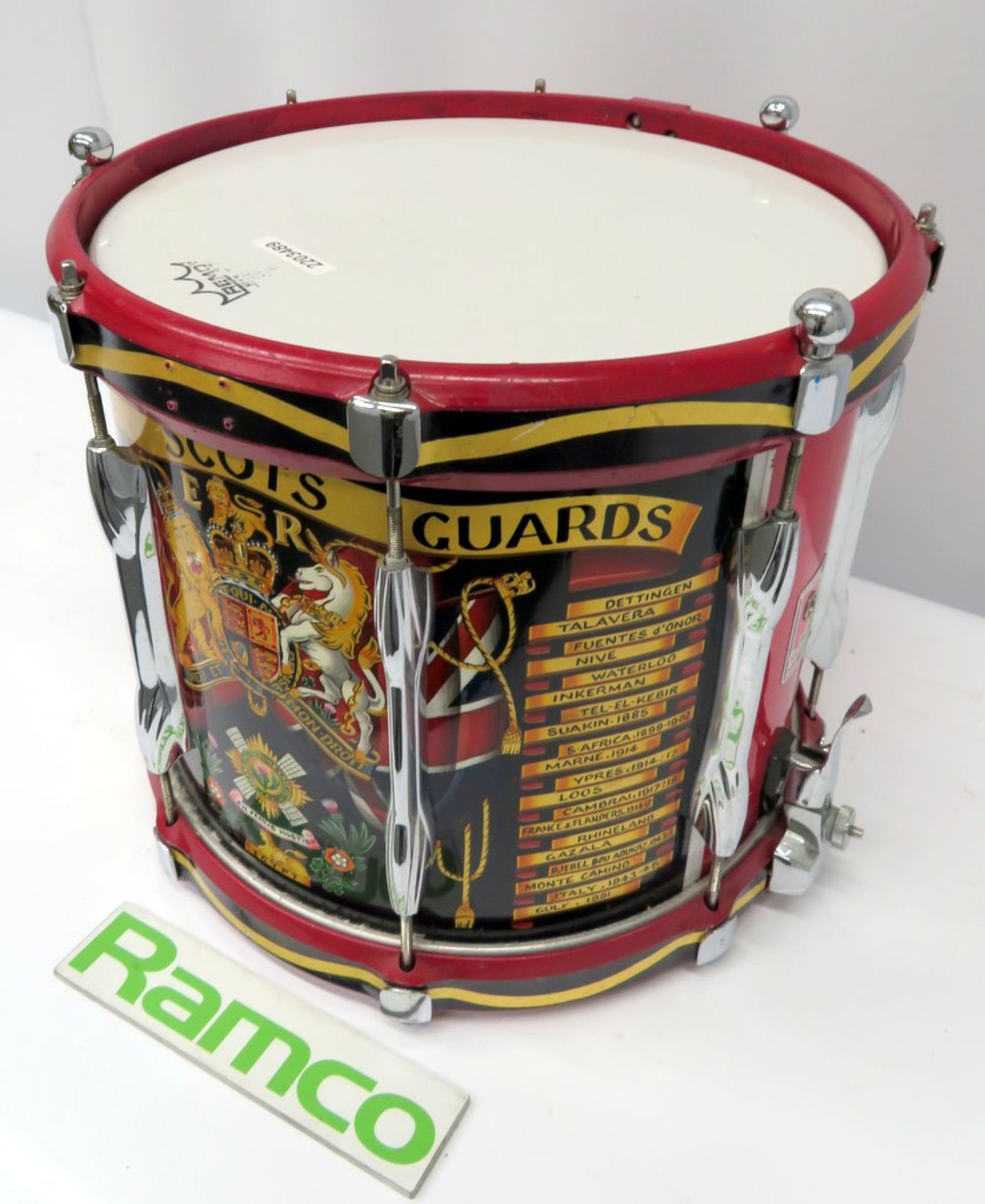 Scots Guards Premier Side Marching Snare Drum. - Image 3 of 10