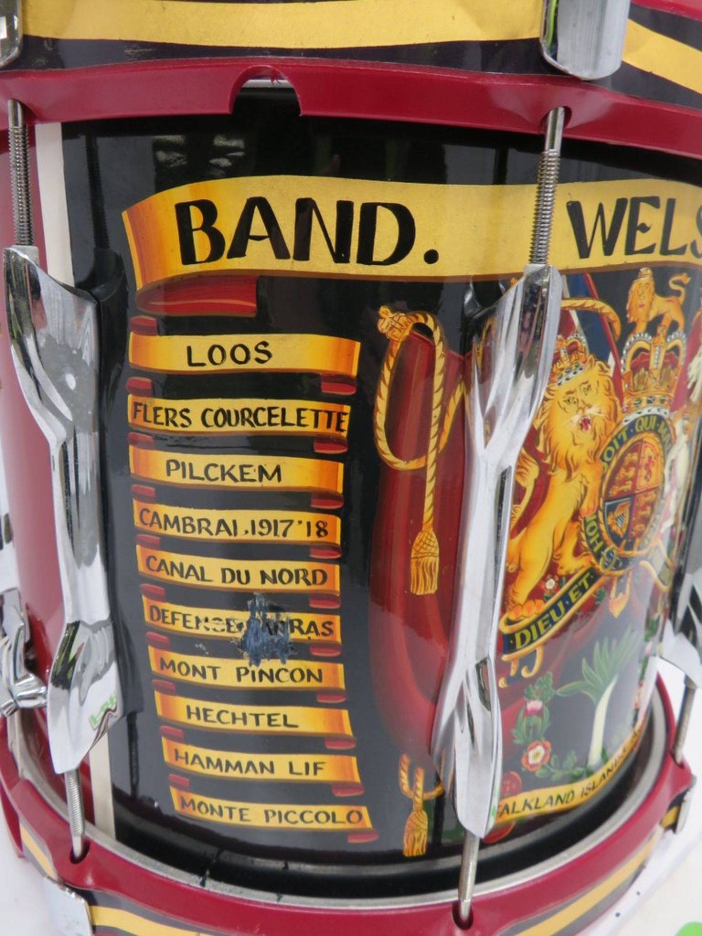 Welsh Guards Premier Side Marching Snare Drum. - Image 5 of 10