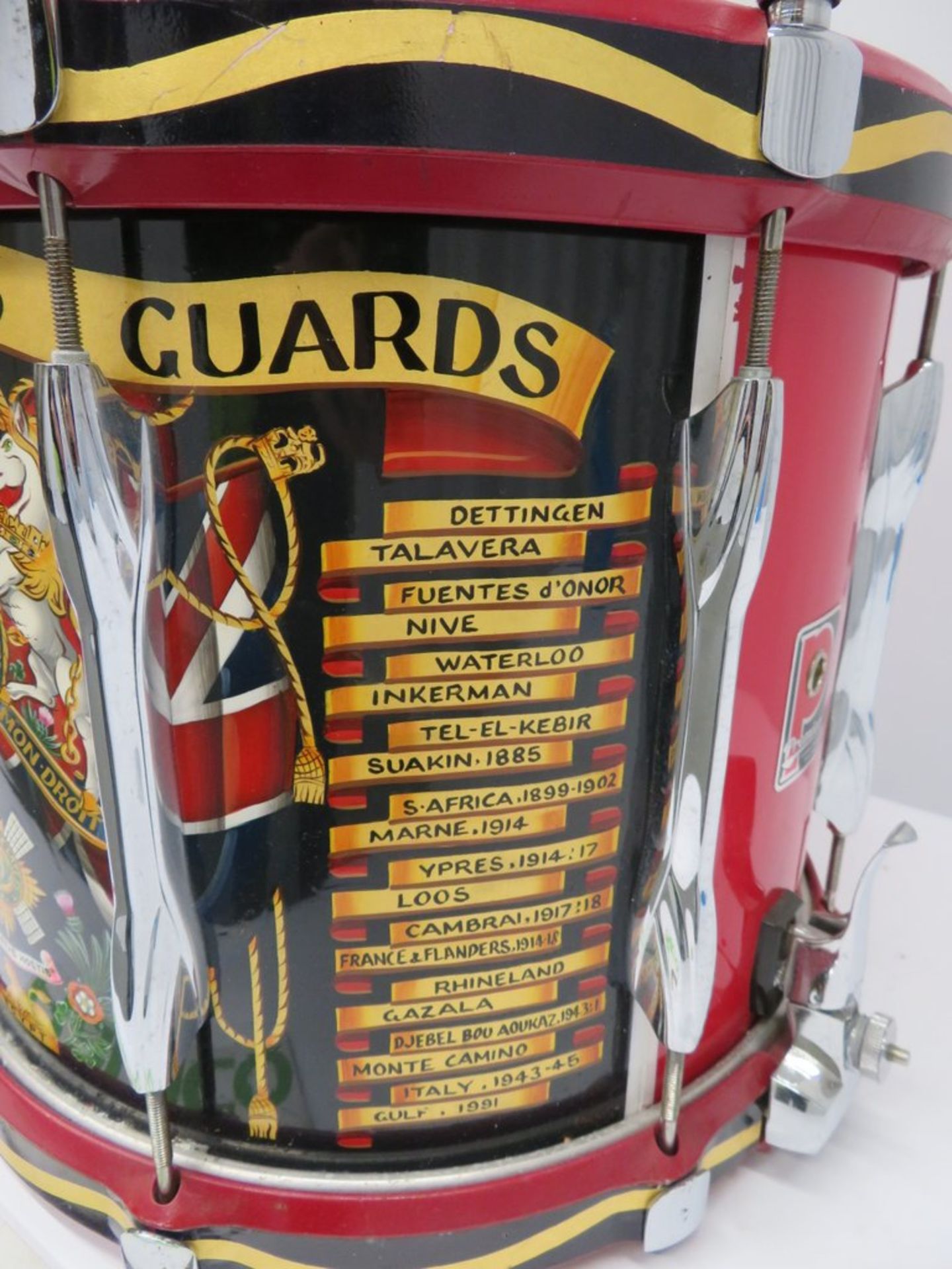 Scots Guards Premier Side Marching Snare Drum. - Image 7 of 10