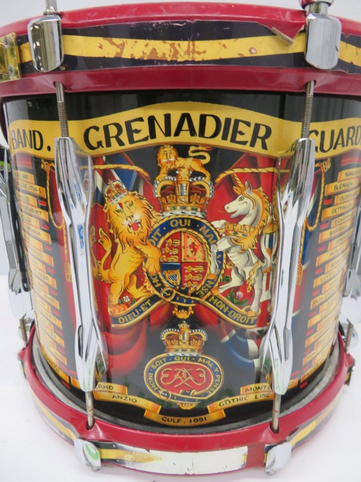 Grenadier Guards Premier Side Marching Snare Drum. - Image 7 of 12