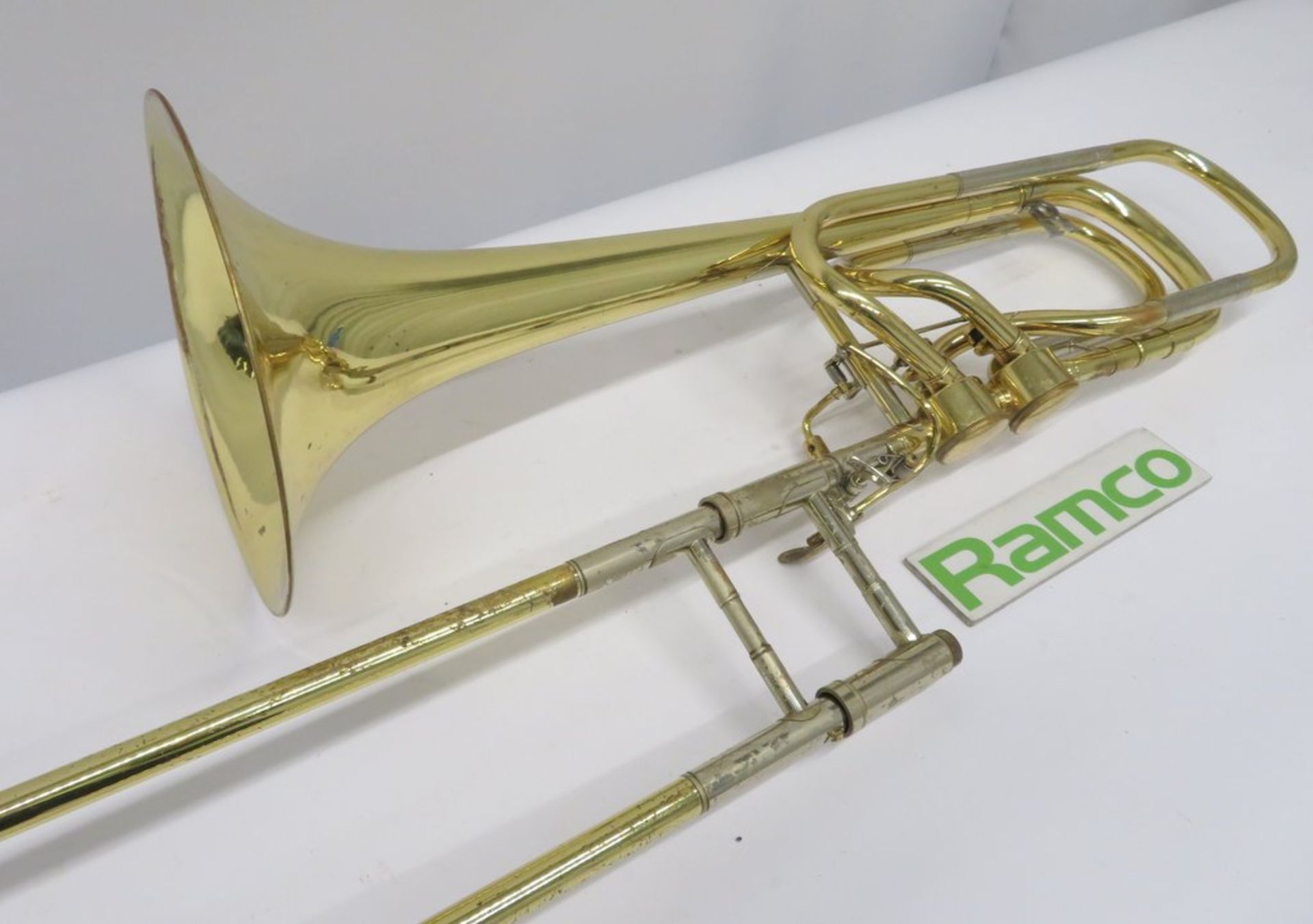 Rene Hagmann Bass Trombone Complete With Case. - Image 5 of 16