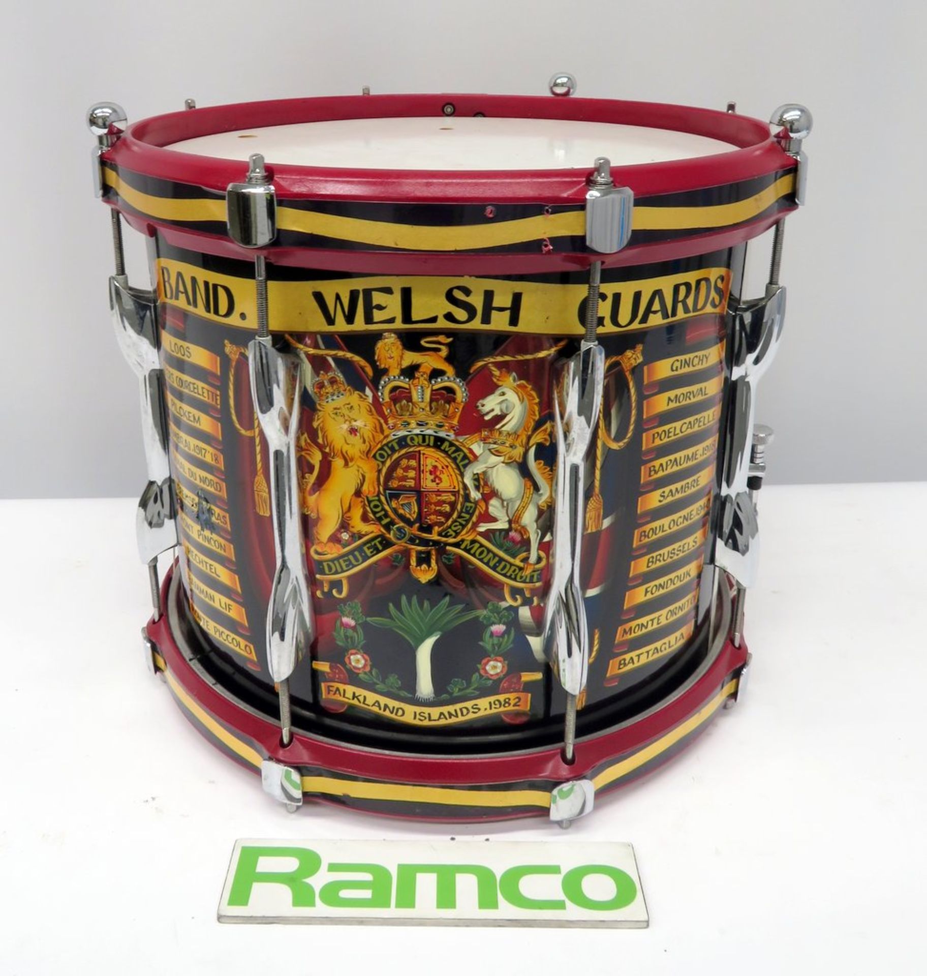 Welsh Guards Premier Side Marching Snare Drum.