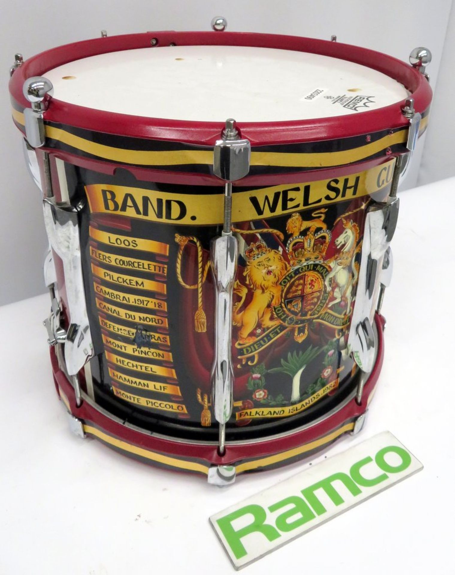 Welsh Guards Premier Side Marching Snare Drum. - Image 2 of 10