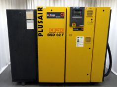 Plusair HPC Compressed Air Systems BSD 62T rotary screw compressor.