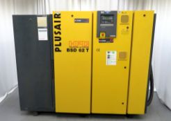 Plusair HPC Compressed Air Systems BSD 62T rotary screw compressor.