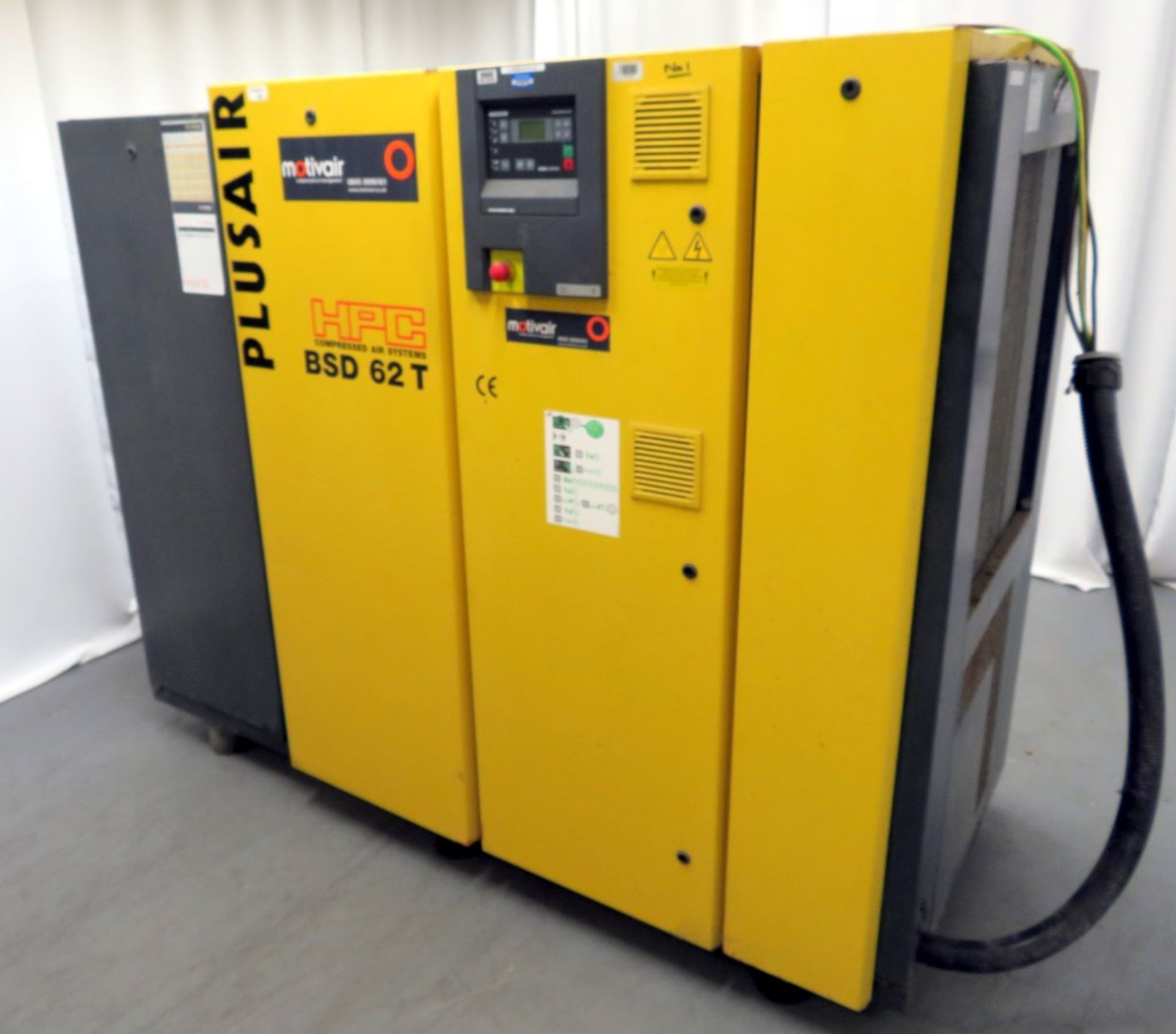 Plusair HPC Compressed Air Systems BSD 62T rotary screw compressor. - Image 3 of 13