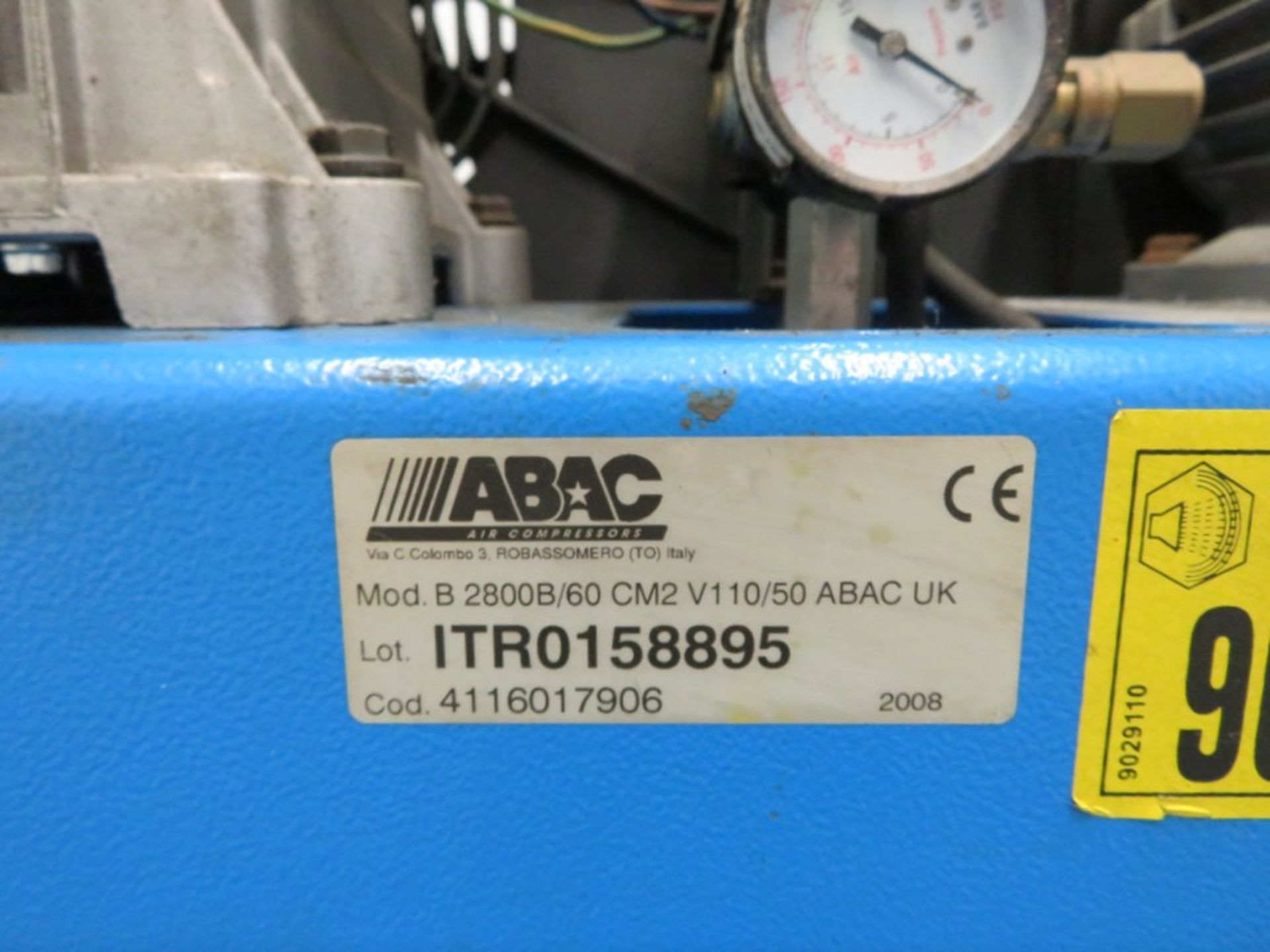 Abac B2800B/60 Air Compressor. - Image 4 of 8