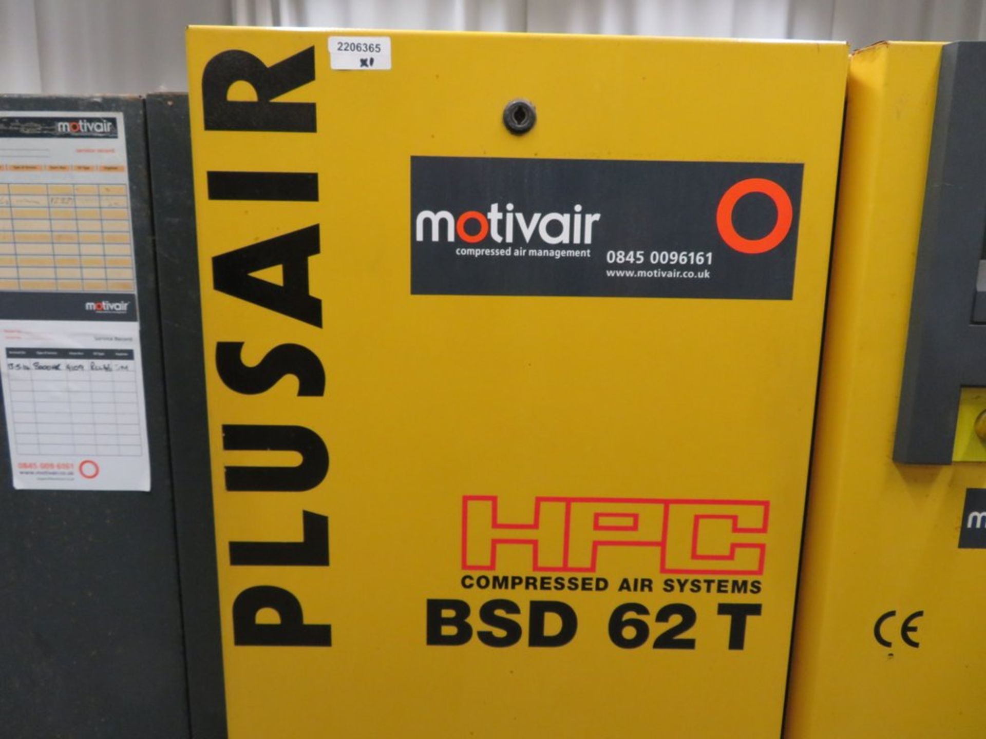 Plusair HPC Compressed Air Systems BSD 62T rotary screw compressor. - Image 6 of 13