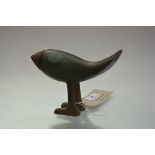 Chiu-I Wu (Taiwan, Contemporary), Green Bird, glazed stoneware, moulded artist's mark. Length