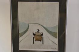 •After Laurence Stephen Lowry R.A. (1887-1976), The Cart, colour reproduction, signed in pencil