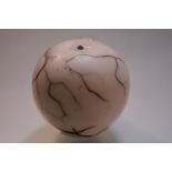 Studio Pottery, Contemporary, "Wishing Vessel", in a marbled glaze, unsigned. Height 12.5cm