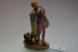 A rare Royal Doulton figure "Pied Piper", Modern Piper HN756, printed and painted marks, some