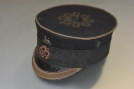 A rare 1880 pattern officer's forage cap, East Lancashire Regiment, late 19th century, with a