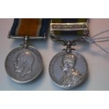 BWM and IGS Pair: BWM (228479 Dvr. W. Billington R.A.); IGS clasp Waziristan 1919-1921 (228479