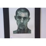 Graham Flack (Irish, b. 1962), Portrait of a Young Man, lithograph, signed in pencil, ed. 2/25,