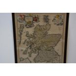 Johann Baptist Homann, Magna Britannia, Regnum Scotiae, a (later) coloured engraved map, c. 1720,