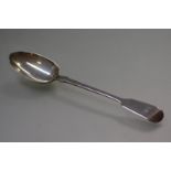 A Victorian silver basting spoon, H. J. Lias & Son, London 1867, fiddle pattern, engraved with a