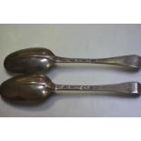 Two George I Britannia standard silver spoons, one Richard Edwards, London 1716, the other