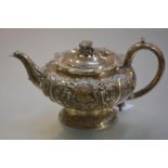 A George IV silver teapot in the Chinoiserie taste, Joseph Angell I and John Angell 1, London