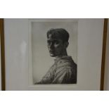 •Edgar Holloway (British, 1914-2008), Self-Portrait no. 6, 1932, etching, signed in pencil, ed. 25/