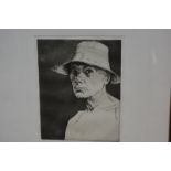 •Edgar Holloway (British, 1914-2008), "The Artist, Summer '84", etching, signed in pencil, ed. 8/50,