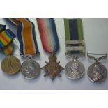 1914 Trio IGS and LS&GC: 1914 Trio (30829 Bmdr. F. Hutson R.G.A) R.A. on pair; IGS 2 clasp