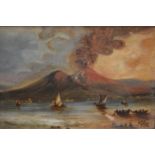 Alec Fyfe (fl. c. 1900), Mount Vesuvius, signed lower right and dated 1905, oil on board, framed.