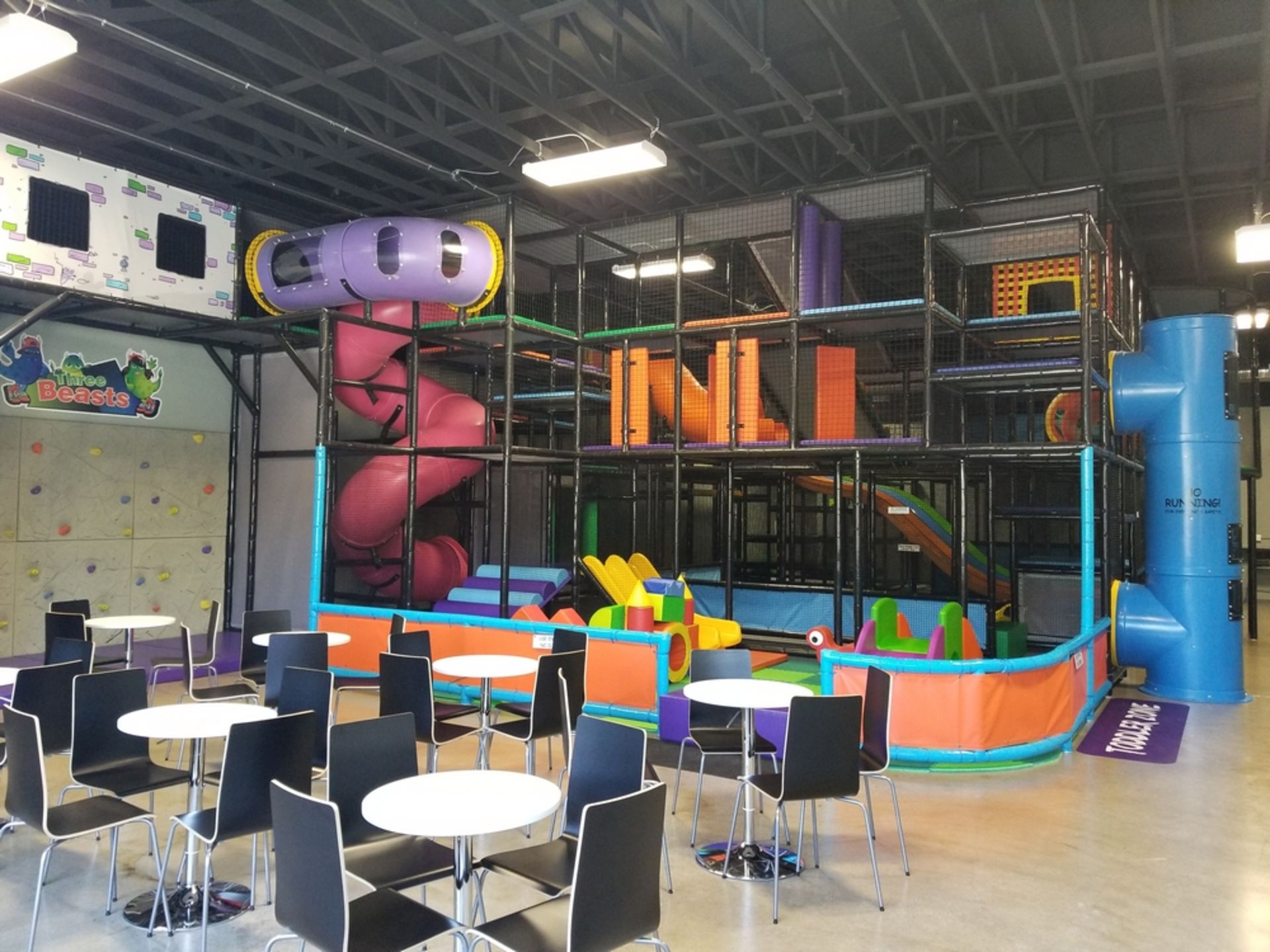 Kids Play Center with Climbing Wall, Slides, race track Fully Dismantled