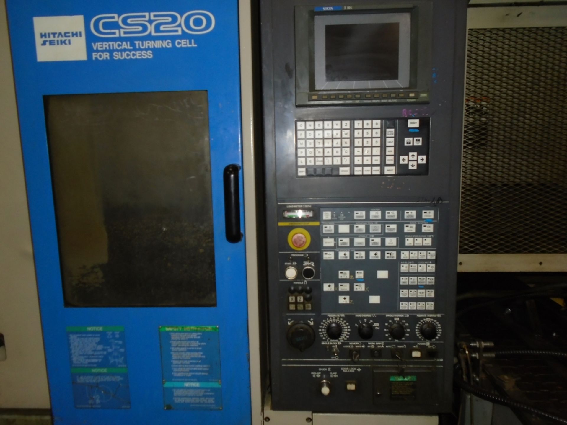 Hitachi Seiki CS20 Vertical CNC Lathe 10L Seicos Control 1998 SN: CS20019 SN: CS20019 Year: 1998 - Image 6 of 12