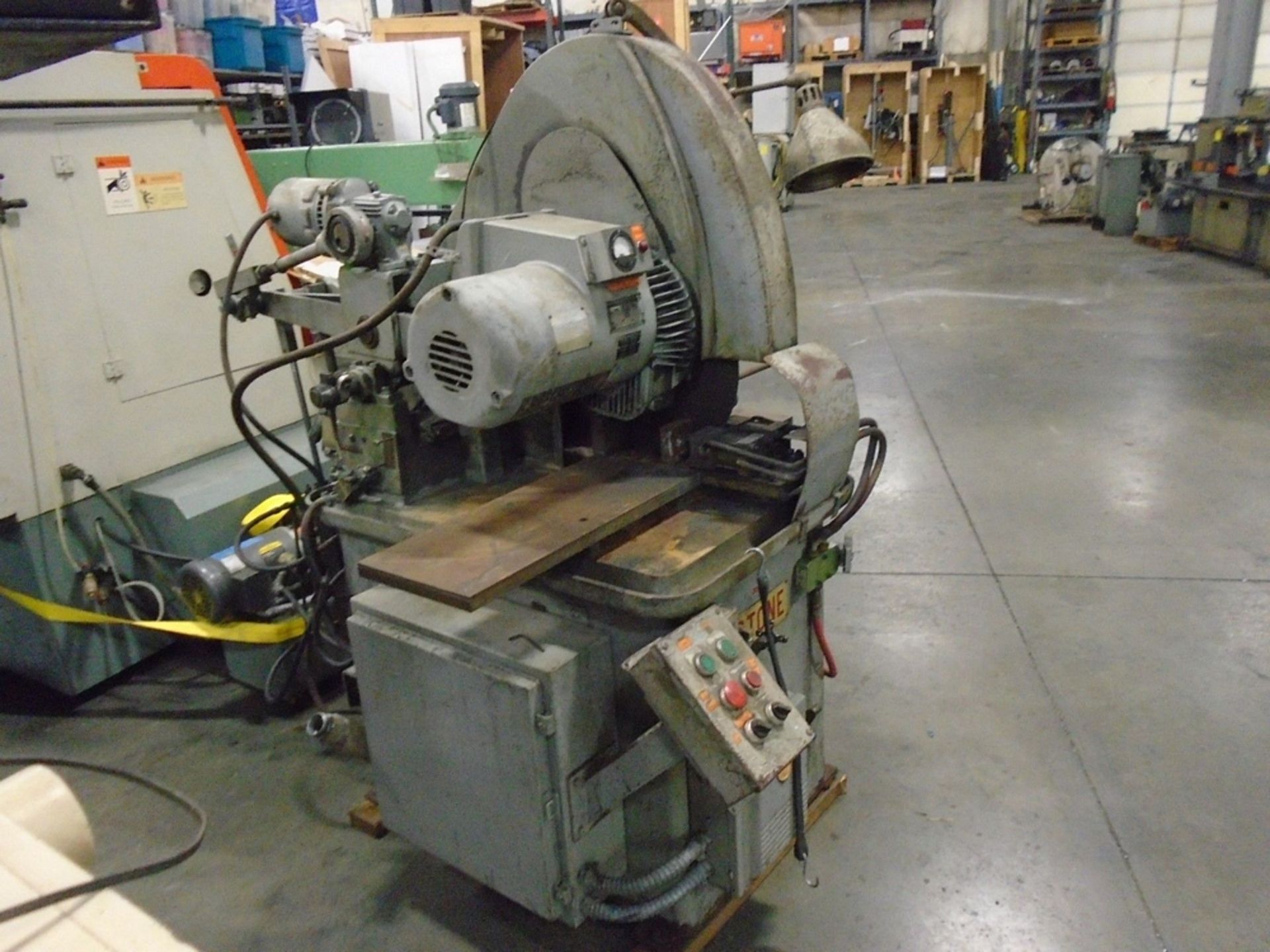 Stone 15 HP Abrasive Saw 18” Wheel Dia. Model 100 18” Cut Off Wheel 15 HP 220/440v 3PH 2150 Blade - Image 3 of 9