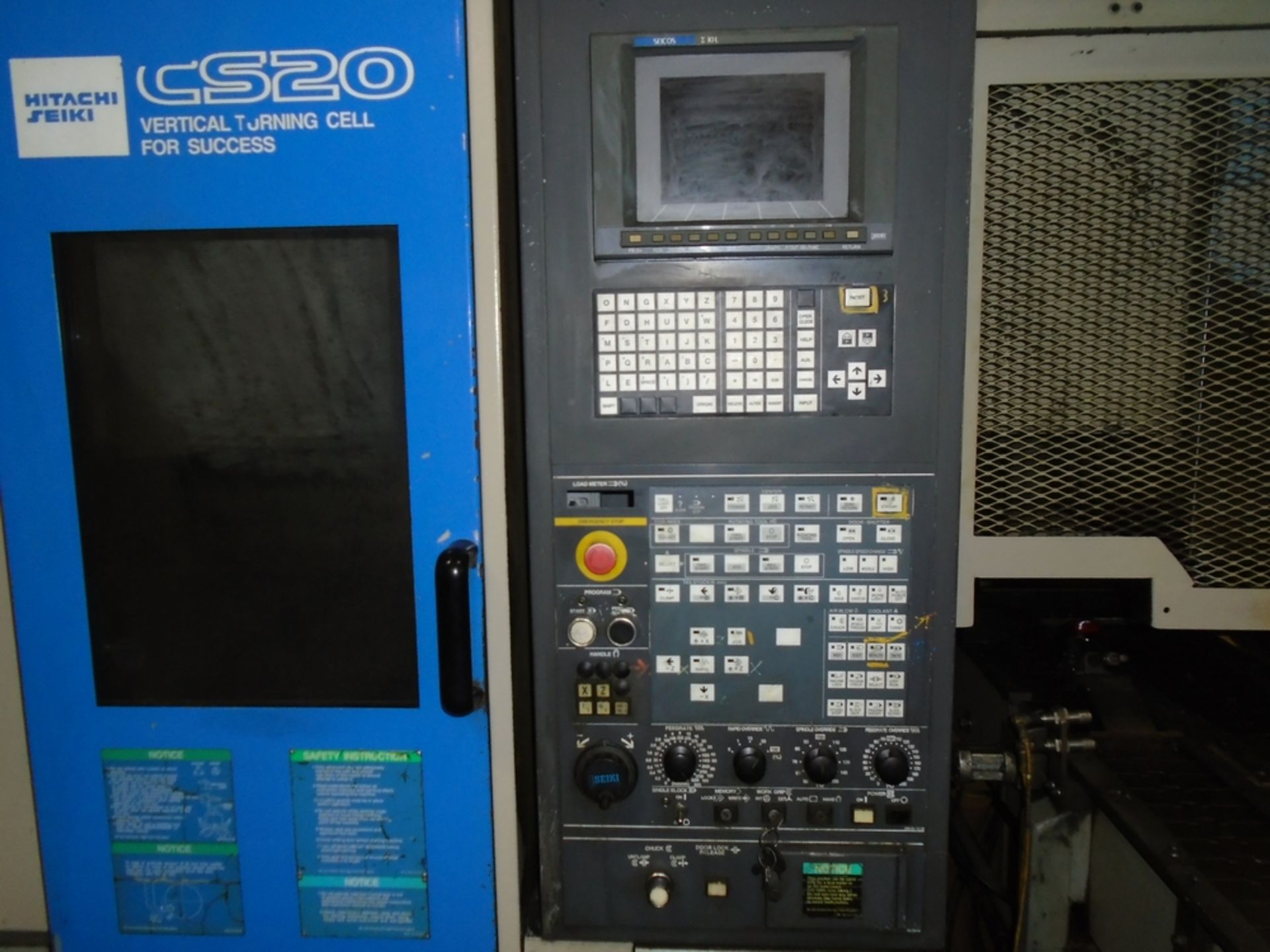 Hitachi Seiki CS20 Vertical CNC Lathe 10L Seicos Control 1998 SN: CS20021 Year: 1998 Specification - Image 7 of 12