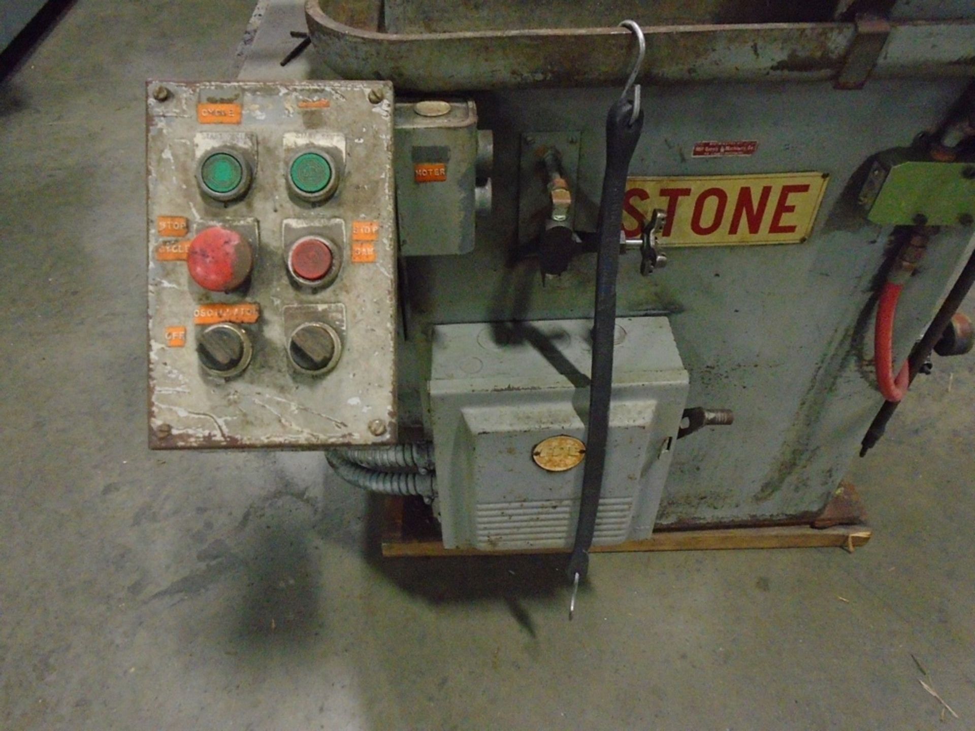 Stone 15 HP Abrasive Saw 18” Wheel Dia. Model 100 18” Cut Off Wheel 15 HP 220/440v 3PH 2150 Blade - Image 9 of 9