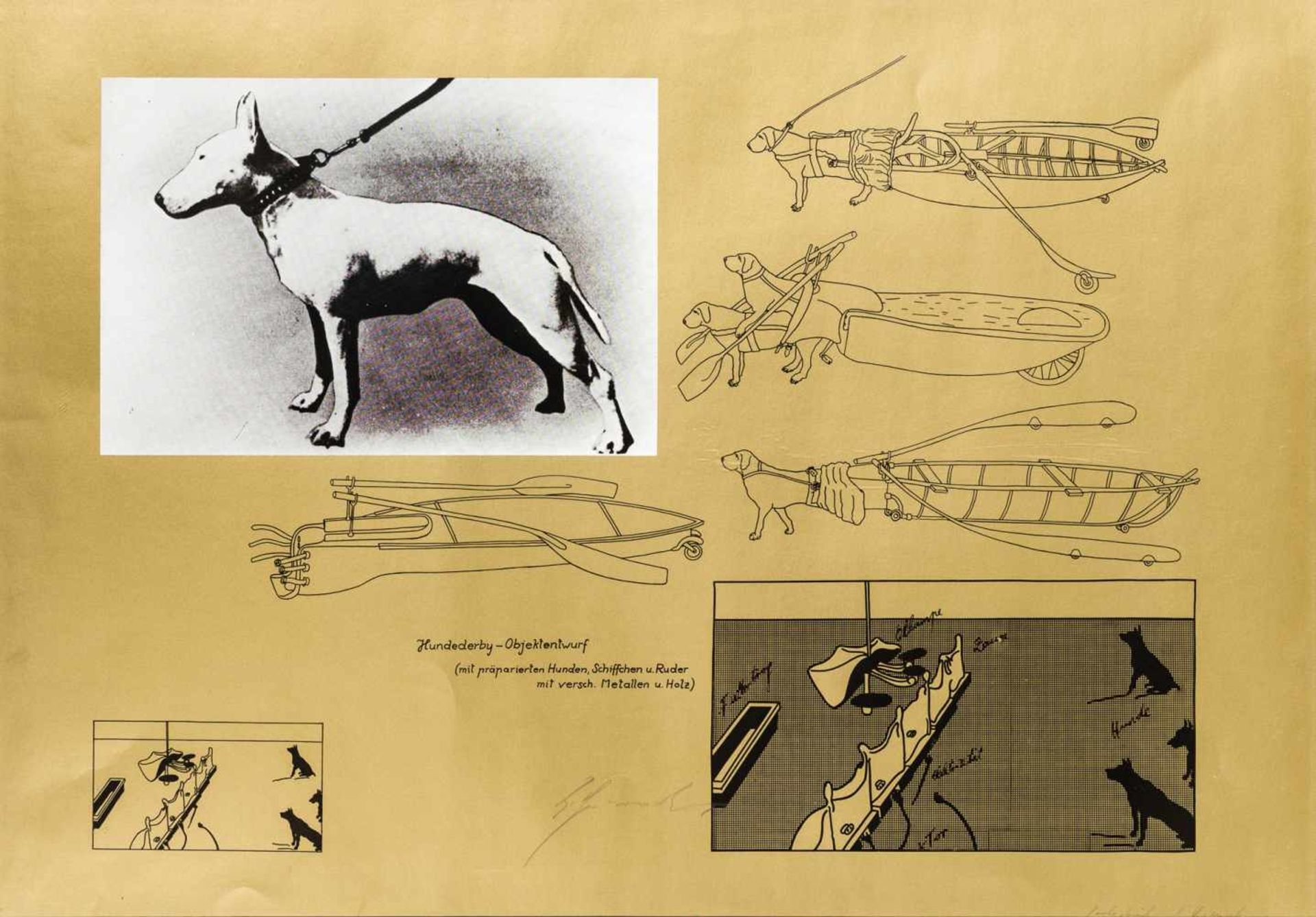 Bruno Gironcoli (hs art)Villach 1936 - 2010 Wien9 Siebdrucke in Gold-, Kupfer- und Silberfarbe (9 - Image 5 of 9