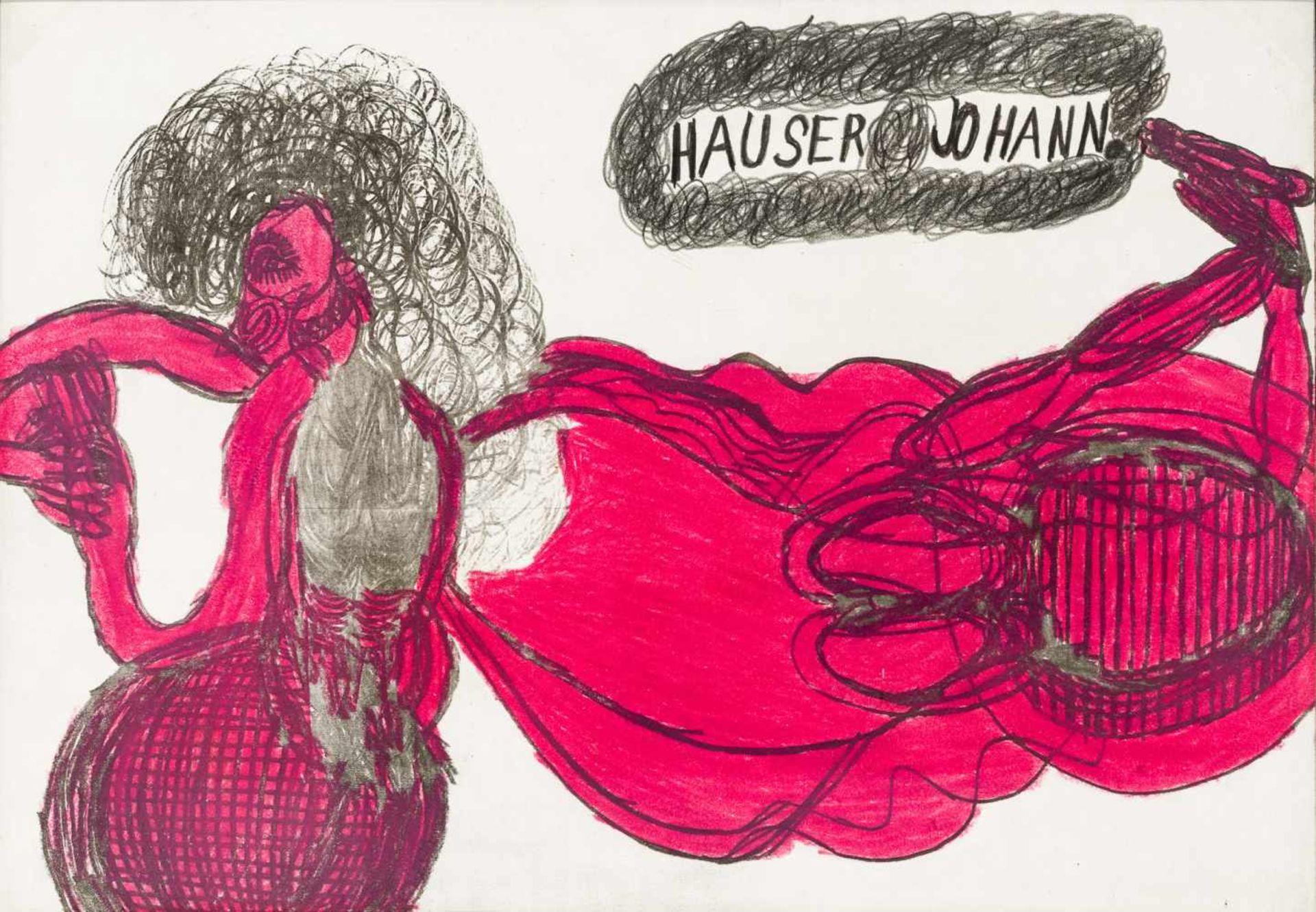 Johann HauserBratislava 1926 - 1996 GuggingOhne Titel / untitledMischtechnik auf Druckgrafik, mit
