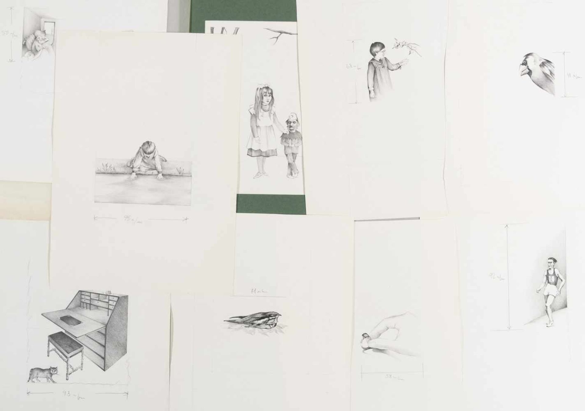 FUENCISLA DEL AMO (Madrid 1950) Las manos del agua Ilustraciones compuestas por 21 dibujos a lápiz