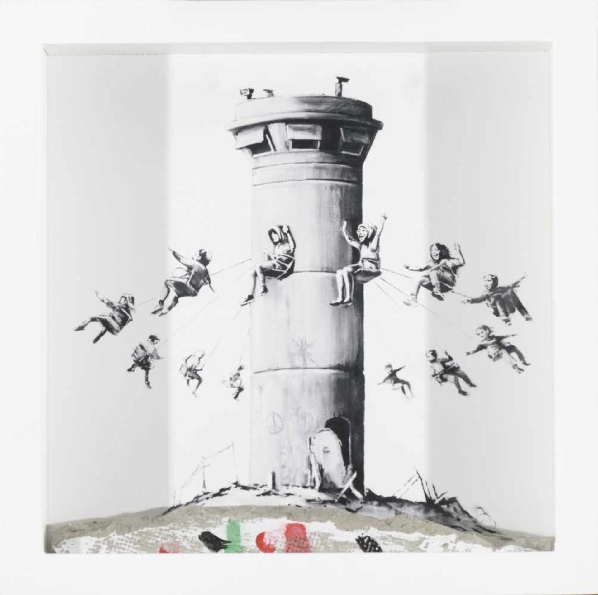 BANKSY (1974) The Walled Off Hotel, Box Set .2017 Impresión digital de 25.5 x 25.5 cm. Impresión