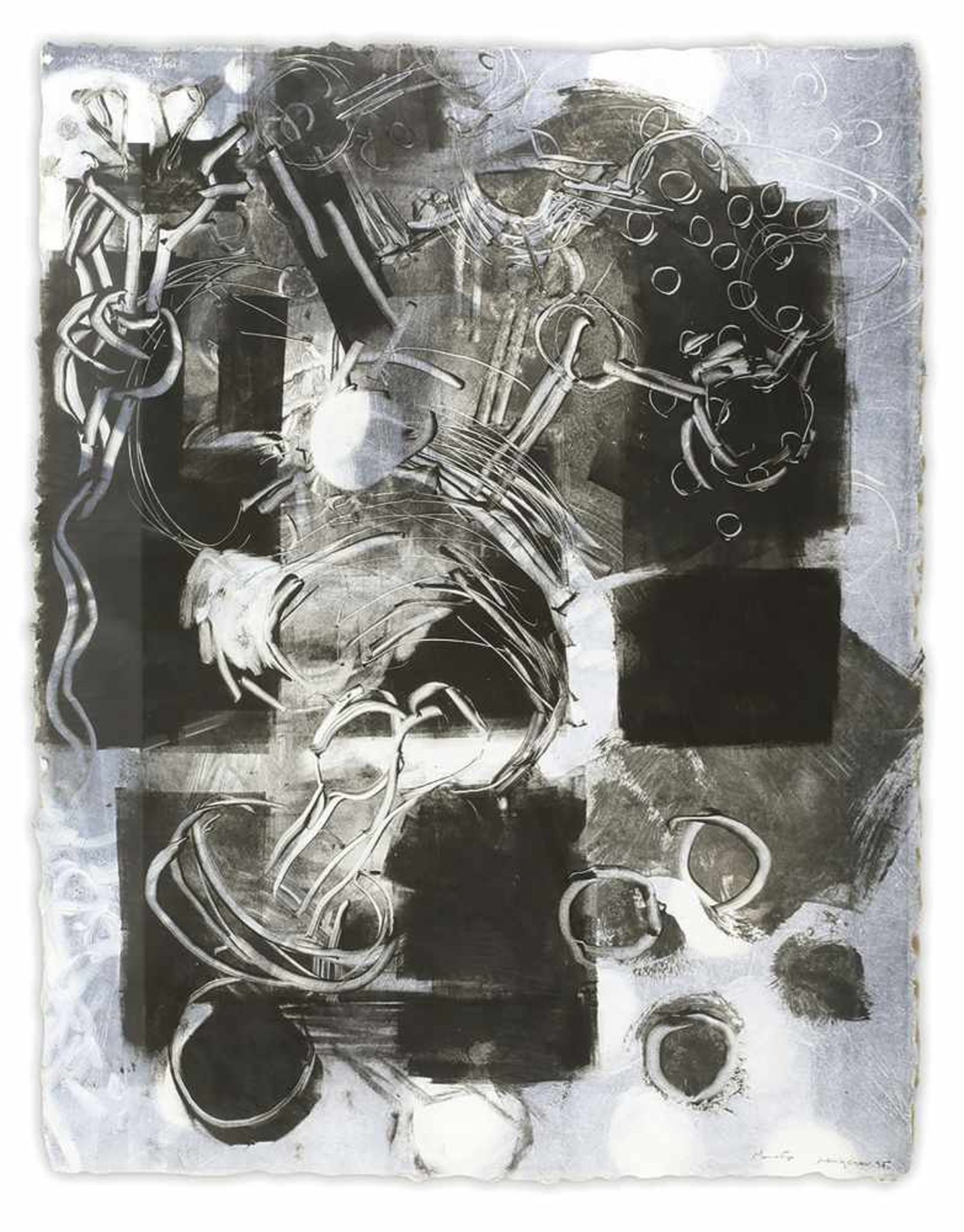 JAVIER GRAU (Barcelona,1951) Sin título, 1995 Monotipo de 90 x 73 cm. Firmado y fechado.- - -21.00 %