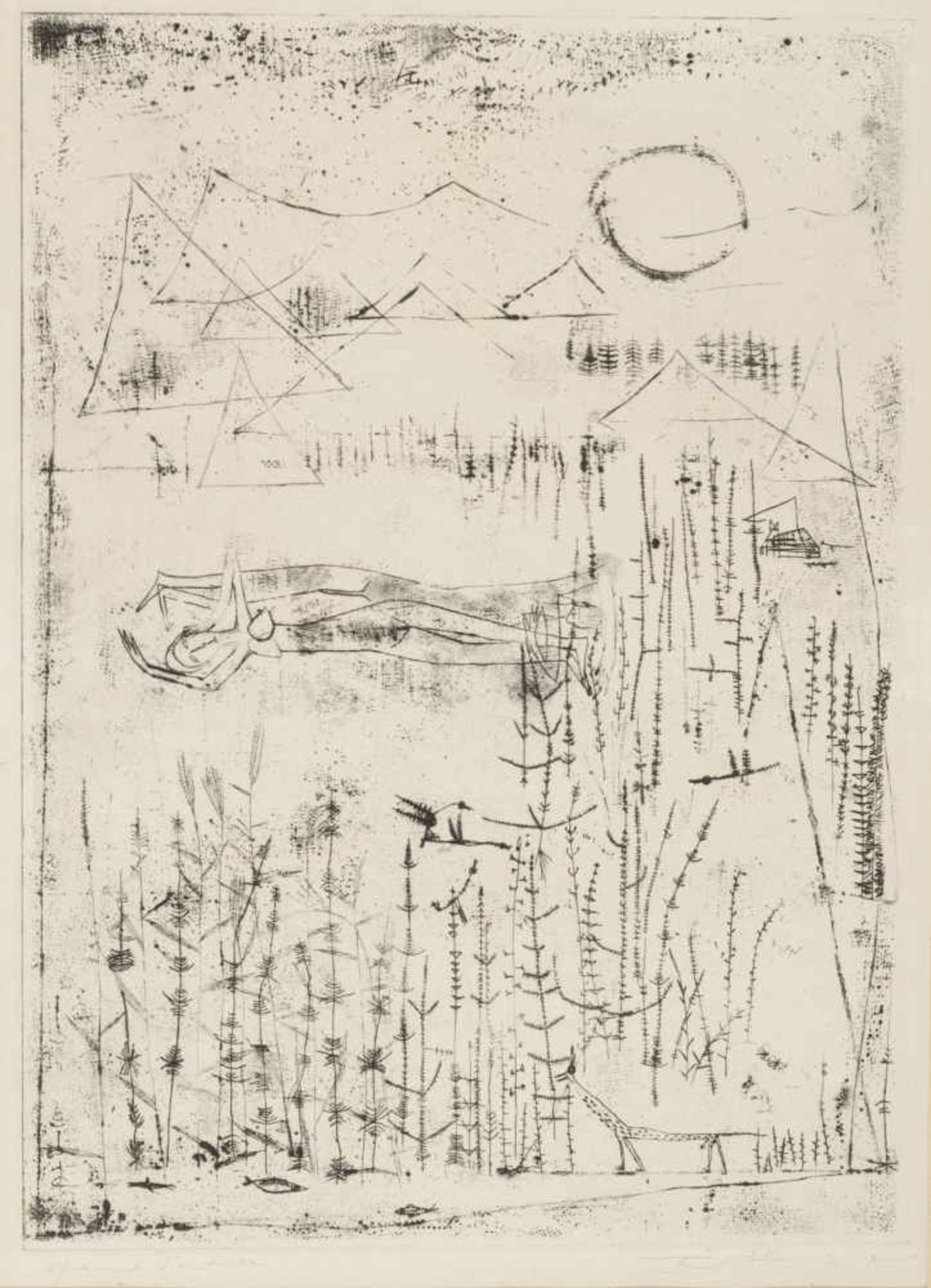 ZAO WOU-KI (1921-2013) Composición Grabado de 36 x 26 cm. Firmado.<