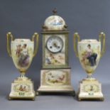 Royal Vienna Porcelain Clock Garniture