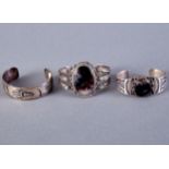 Group of 3 Navajo Silver Bracelets Willie A. Yazzie