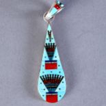 Ervin Tsosie Navajo Stone Inlay Pendant